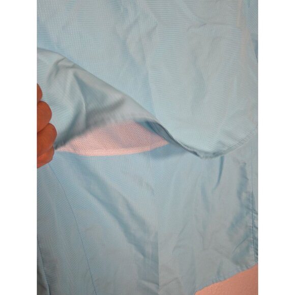 Habit UPF 40+ Fishing Shirt  Medium Blue Vented Short Sleeve Button Down - Picture 4 of 6